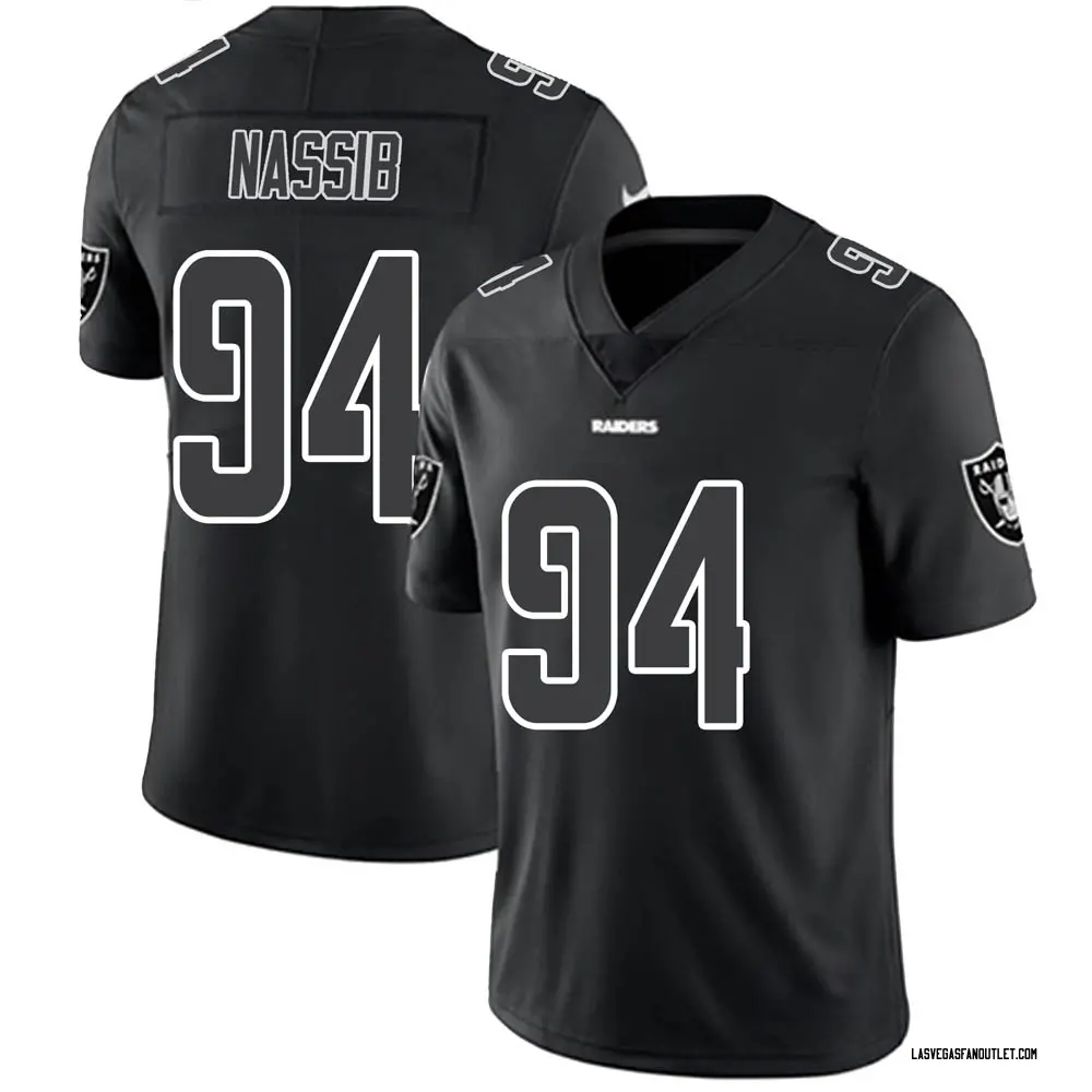 Men's Limited Carl Nassib Las Vegas Raiders Black Impact Jersey ...